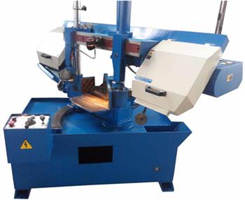 金萬鋒旋轉角度帶鋸床，鋸切效果很好